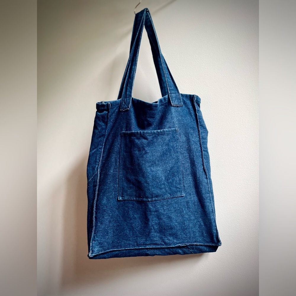 Organic Cotton Large Denim Tote Bag